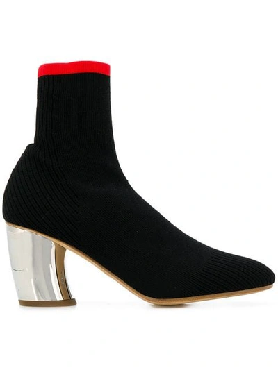 Shop Proenza Schouler Knit Sock Boots In Black