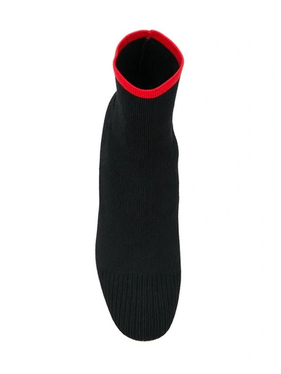 Shop Proenza Schouler Knit Sock Boots In Black