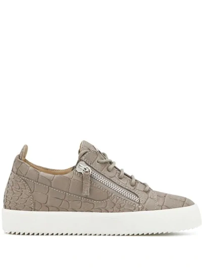 Shop Giuseppe Zanotti May Low Top Trainers In Neutrals