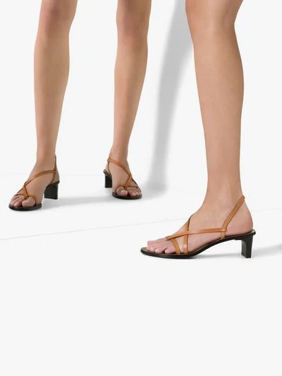 Shop Atp Atelier Nashi Strappy Sandals In Brown