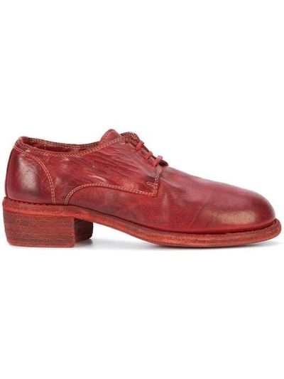 Shop Guidi Derby Shoes In Red