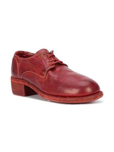 Shop Guidi Derby Shoes In Red