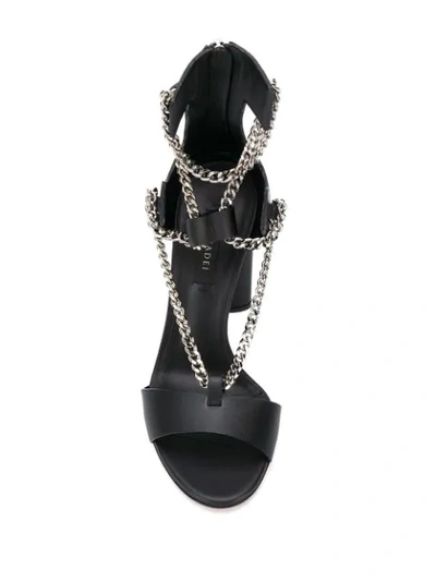 Shop Casadei Block Heel Sandals - Black