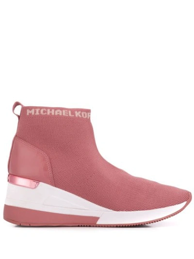 Shop Michael Michael Kors Sock-style Sneakers In Pink