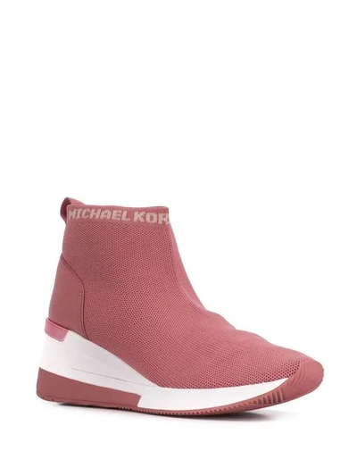 Shop Michael Michael Kors Sock-style Sneakers In Pink