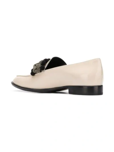 Shop Agl Attilio Giusti Leombruni Braided Detail Loafers In Neutrals