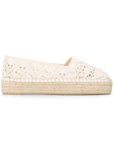 Shop Castaã±er Kenda Platform Espadrilles In Neutrals