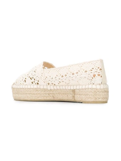 Shop Castaã±er Kenda Platform Espadrilles In Neutrals