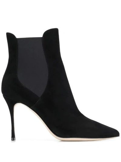 Shop Sergio Rossi Heeled Ankle Boots In Black