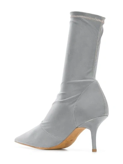 Shop Yeezy Sock Boots In Grey