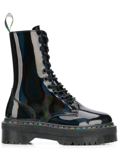 Shop Dr. Martens' Chunky Heel Boots In 8001