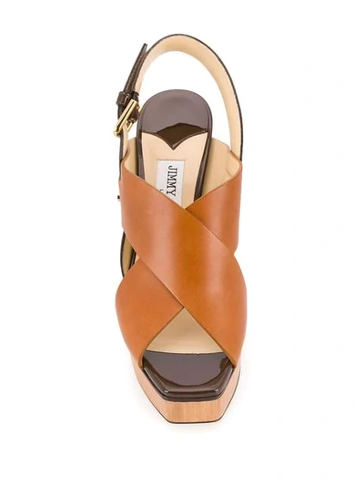 Shop Jimmy Choo Aix Sandals In Brown