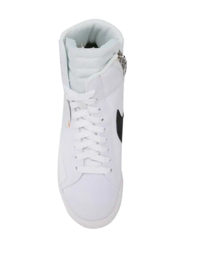 Shop Nike Blazer Mid Rebel High Top Sneakers In 102 White Black