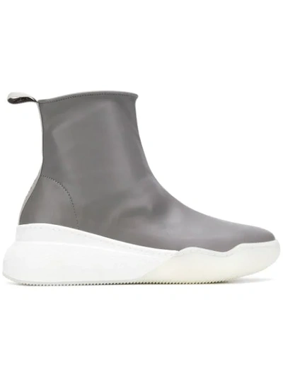 Shop Stella Mccartney Loop Sneakers In Grey