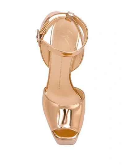 Shop Giuseppe Zanotti Betty Platform Sandals - Gold