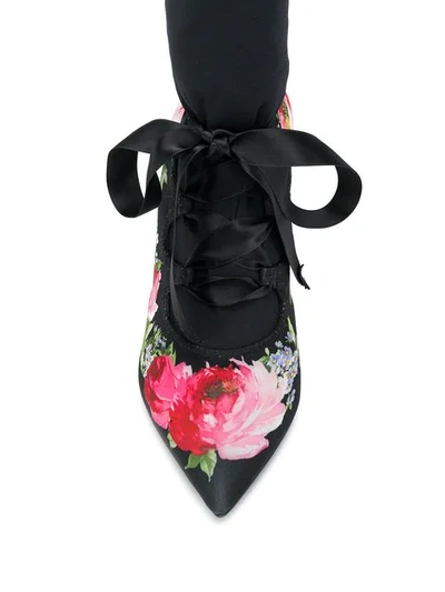 Shop Dolce & Gabbana Stiletto Sock Boots In Black