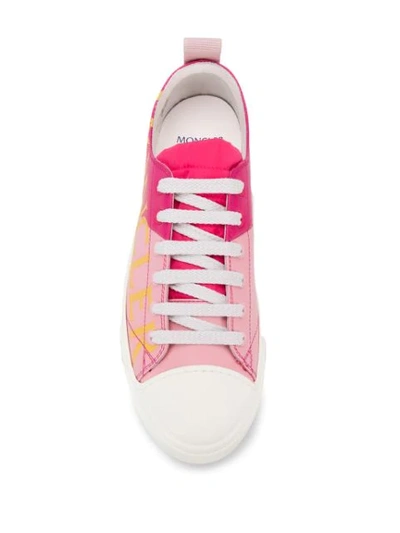 Shop Moncler Linda Bi-colour Sneakers In Pink
