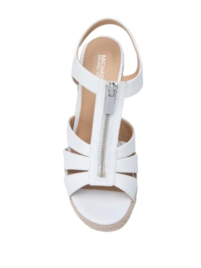 Shop Michael Michael Kors Berkley Wedge Sandals In White