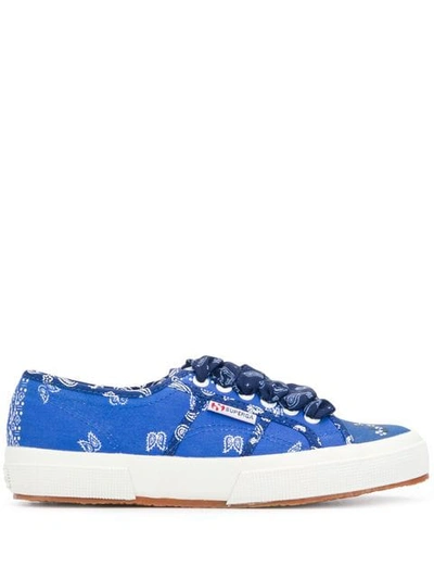 Shop Alanui X Superga Paisley Bandana Print Sneakers In Blue