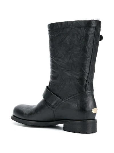 Shop Jimmy Choo Biker Boots In Black