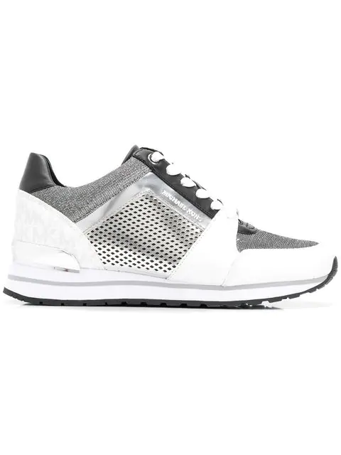 billie metallic leather and satin sneaker