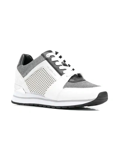 Shop Michael Michael Kors Billie Sneakers In Silver