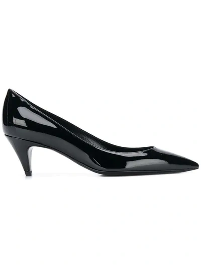 Shop Saint Laurent Charlotte Pumps In Black