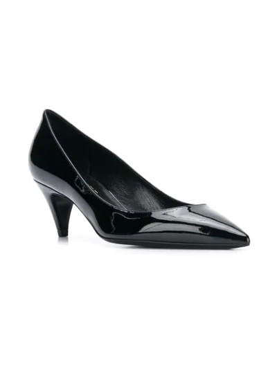 Shop Saint Laurent Charlotte Pumps In Black