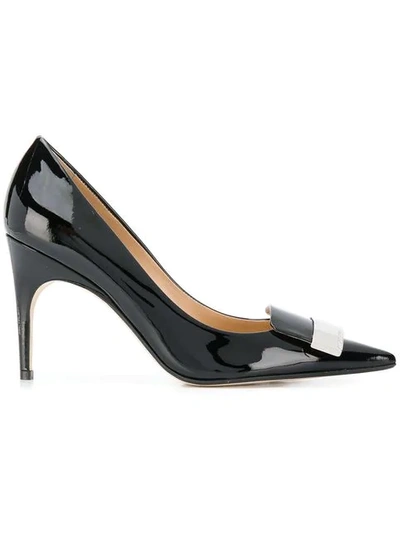 Shop Sergio Rossi Sr1 Pointed Pumps - Black