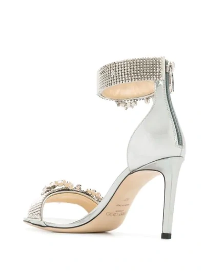 Shop Jimmy Choo Lais 85 Sandals In Silver