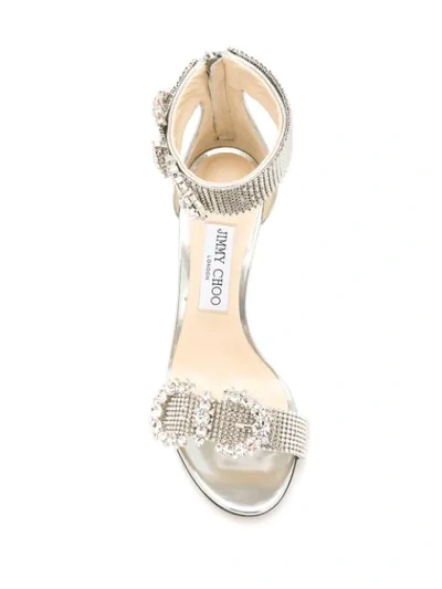 Shop Jimmy Choo Lais 85 Sandals In Silver