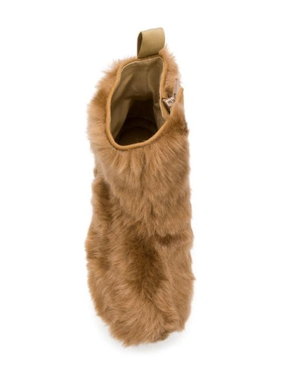 Shop Stella Mccartney Ankle Faux-fur Boots In 2374 Brown