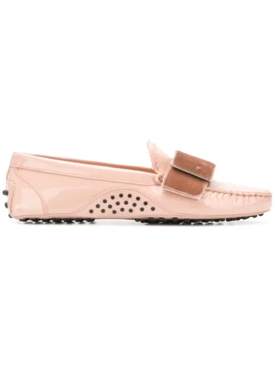 Shop Tod's X Alessandro Dell'acqua Gommino Driving Shoes In M030 Pink