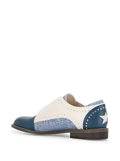 Shop Lorena Antoniazzi Riveted Loafers In Blue
