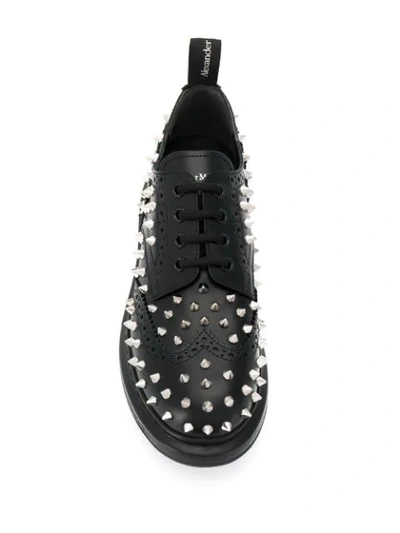Shop Alexander Mcqueen Spike Lace-up Sneakers In Black