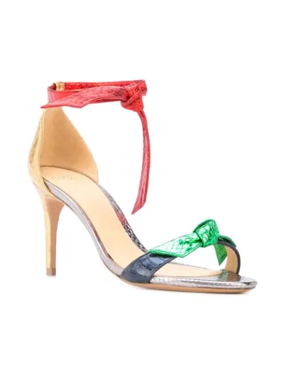 Shop Alexandre Birman Front Strap Sandals In Multicolour