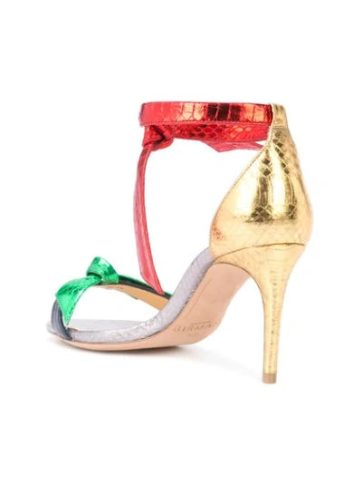 Shop Alexandre Birman Front Strap Sandals In Multicolour