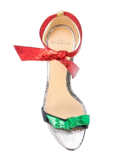 Shop Alexandre Birman Front Strap Sandals In Multicolour