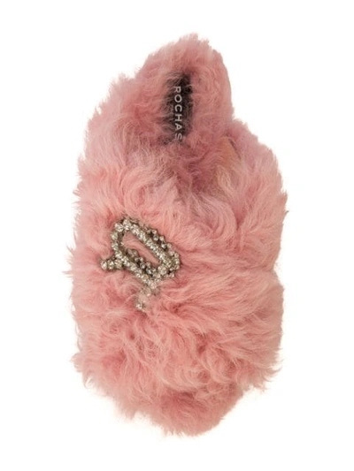 Shop Rochas Crystal Logo Slides - Pink