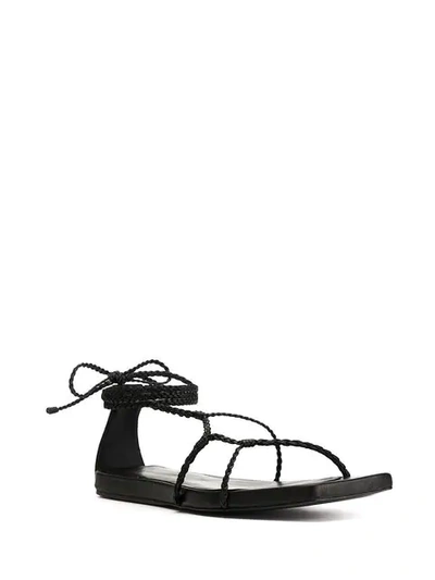 Shop Christopher Esber Braided Sandals In Black