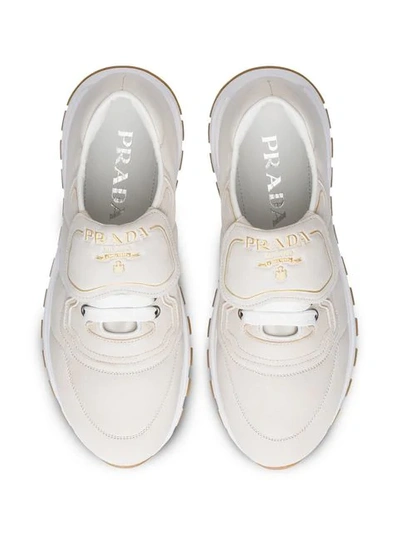 Shop Prada Sneakers Mit Logo - Weiss In White