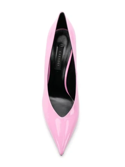 Shop Casadei Pointed Toe Pumps In Pink