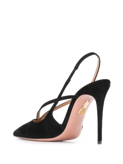 Shop Aquazzura Classic Pointed Pumps In Black