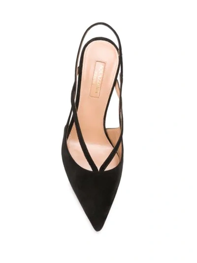 Shop Aquazzura Classic Pointed Pumps In Black