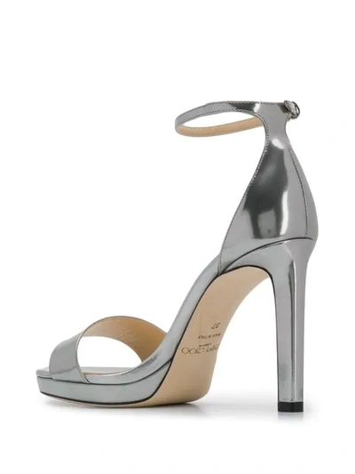 Shop Jimmy Choo Misty 100 Sandals In Silver