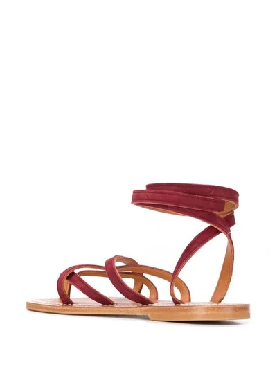 Shop Kjacques Zenobie Flat Sandals In Red