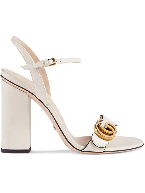 white gucci marmont sandals
