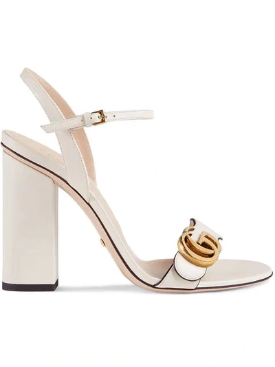 Shop Gucci Leather Sandal In Neutrals