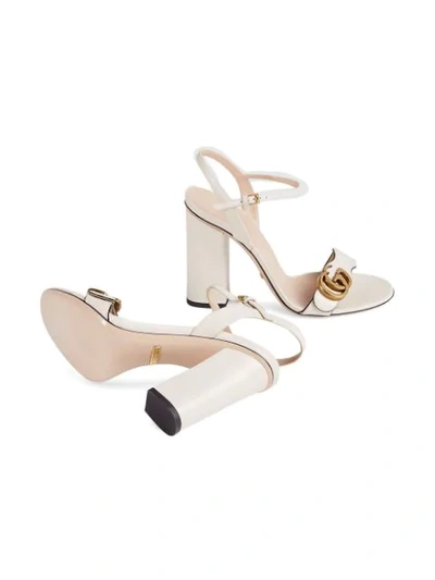 Shop Gucci Leather Sandal In Neutrals