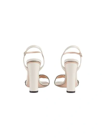 Shop Gucci Leather Sandal In Neutrals